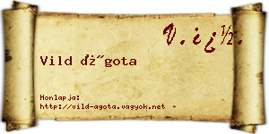 Vild Ágota névjegykártya